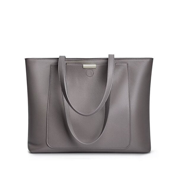 Spacious Leather Tote - Picture 1 of 16